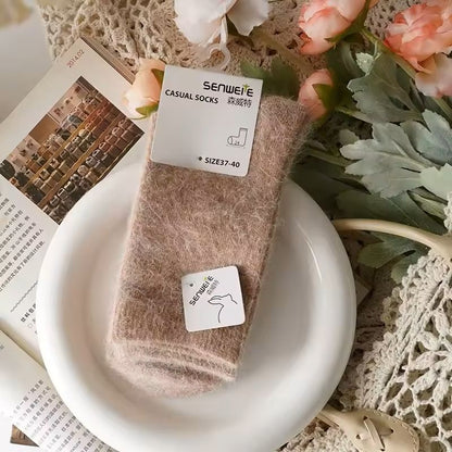 Wool Winter Warm Socks For Women Medium Tube Design 10