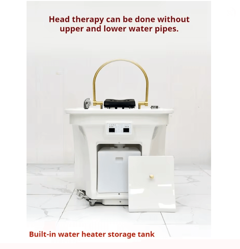 AquaFlow Mobile Shampoo Spa Chair with Water Circulation and Massage
