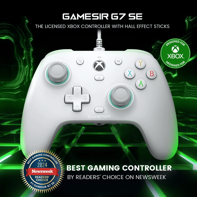 GameSir G7 SE Wired Xbox Controller with Hall Effect Joystick for Series X S and PC