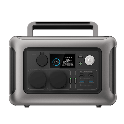 ALLPOWERS R600 Portable Power Station 299Wh with LiFePO4 Battery and 600W AC Outlets