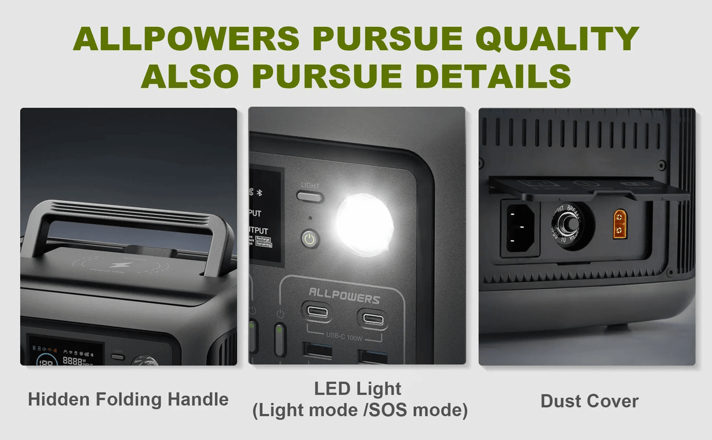 ALLPOWERS R600 Portable Power Station 299Wh With LiFePO4 Battery And 600W AC Outlets 5