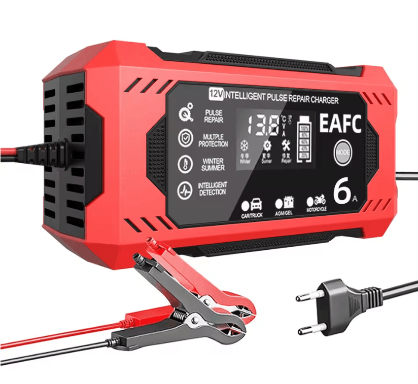 12V 6A Intelligent Car Battery Charger With Pulse Repair And AutoStop For Lead Acid Batteries 4