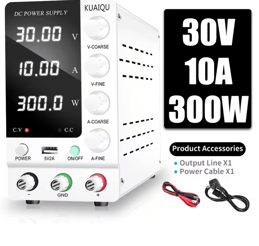 KUAIQU Adjustable DC Power Supply With USB Interface  30V 10A 60V 5A 120V 3A Lab Bench Supply 1