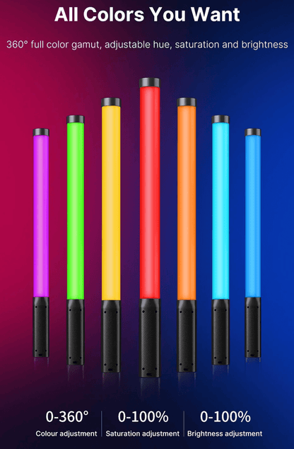 Ulanzi VL119 RGB LED Light Wand for Photography and Video with Adjustable Color Temperature
