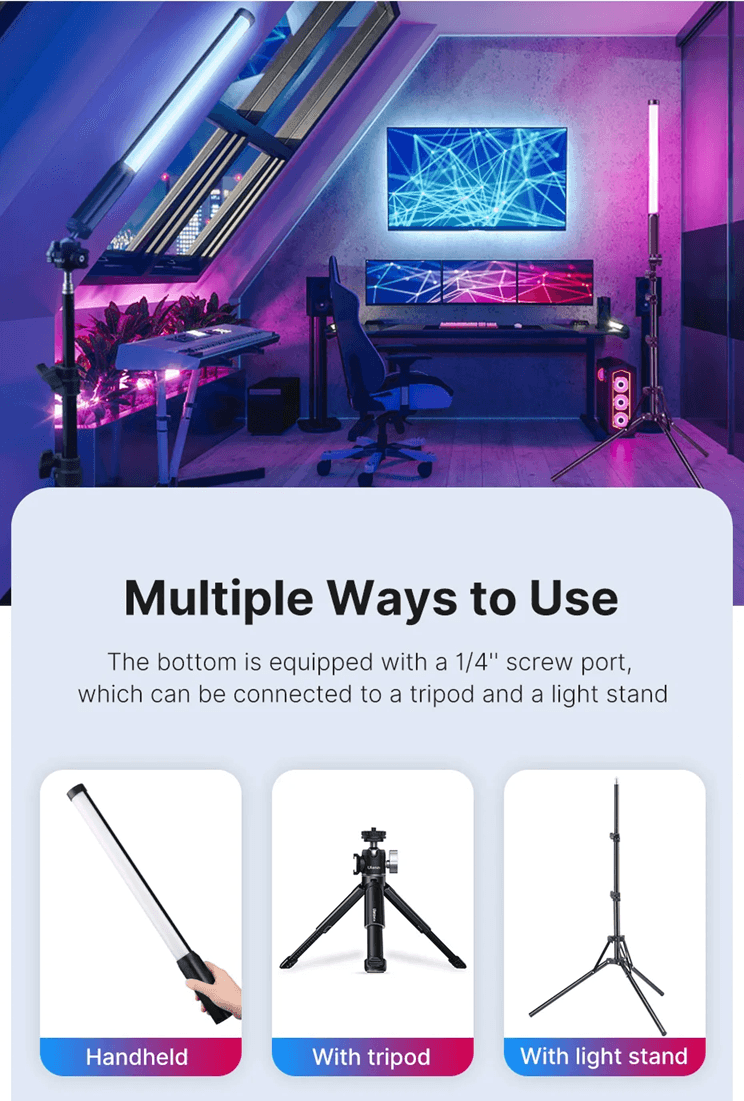 Ulanzi VL119 RGB LED Light Wand For Photography And Video With Adjustable Color Temperature 3