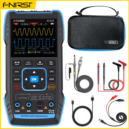 FNIRSI 2C23T Handheld Digital Oscilloscope Multimeter With Signal Generator  Dual Channel 50MHz 4