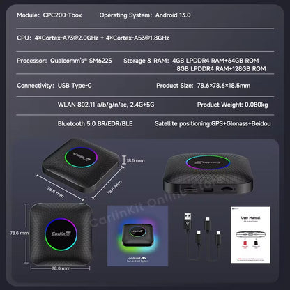 Carlinkit Android 13 Wireless CarPlay  Android Auto TV Box  8GB RAM 128GB Storage Builtin GPS  Stre 5