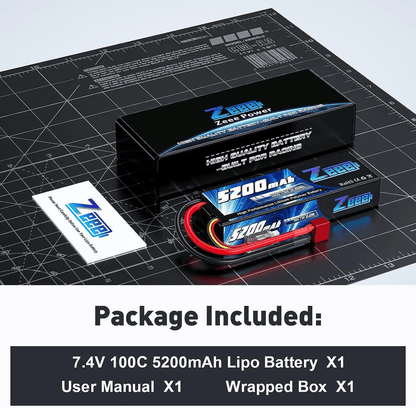 Zeee 2S 74V 100C LiPo Battery Pack With Deans Connector For RC Racing Vehicles 4