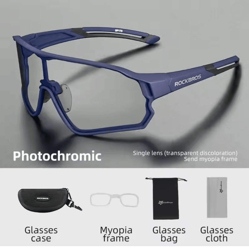 ROCKBROS Photochromic Cycling Glasses With UV400 Protection And UltraLight Frame 7