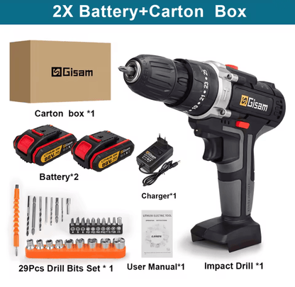 21V Cordless Drill Driver With Lithium Battery And Variable Speed 6