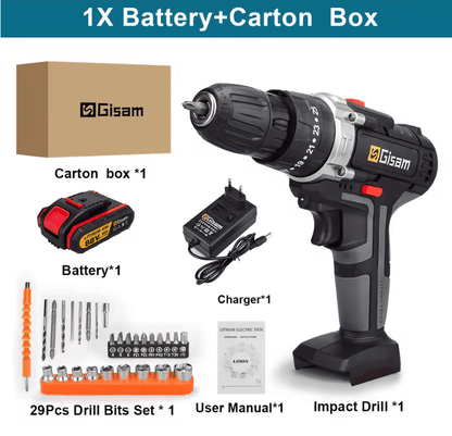 21V Cordless Drill Driver With Lithium Battery And Variable Speed 7