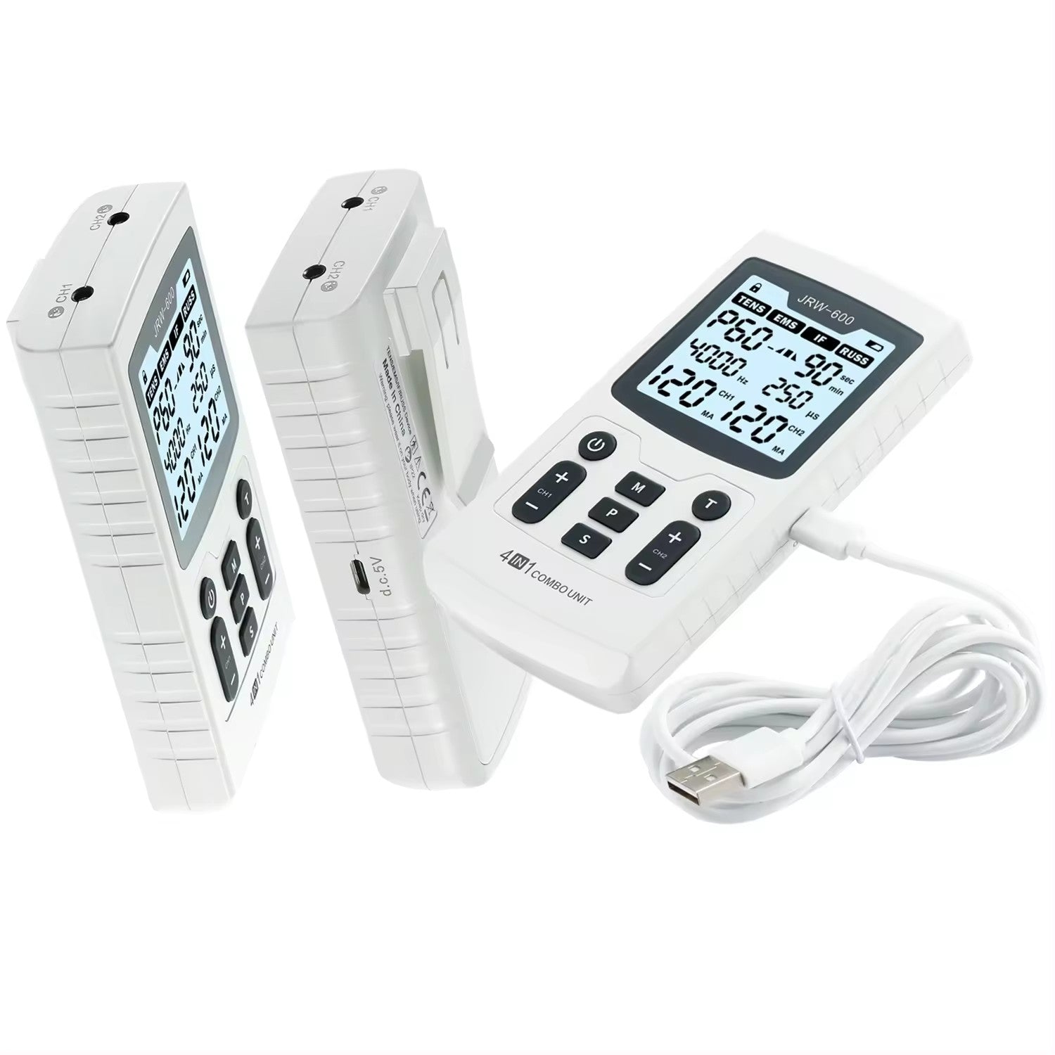 4 in 1 Electric Muscle Stimulator Interferential High-Frequency Physiotherapy Device, Advanced Pulse Electro Stimulator