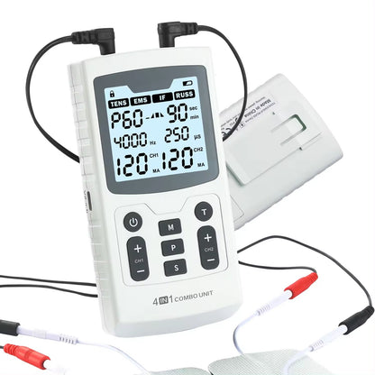 4 in 1 Electric Muscle Stimulator Interferential High-Frequency Physiotherapy Device, Advanced Pulse Electro Stimulator