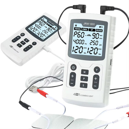 4 in 1 Electric Muscle Stimulator Interferential High-Frequency Physiotherapy Device, Advanced Pulse Electro Stimulator