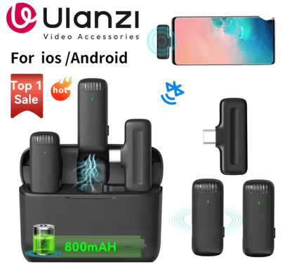 Ulanzi J12 Wireless Lavalier Microphone – Plug-and-Play Audio for Creators