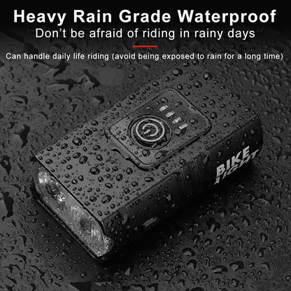 USB Rechargeable T6 LED Bicycle Light Headlight, Aluminum Alloy MTB Cycling Torch, Waterproof 360° Rotating High Beam