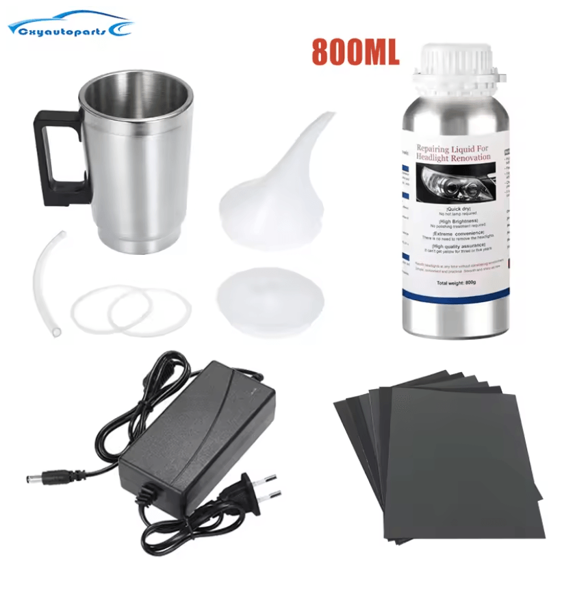 Car Headlight Restoration Kit With Liquid Polymer  Scratch Remover And UV Protection For Clearer Ni 2