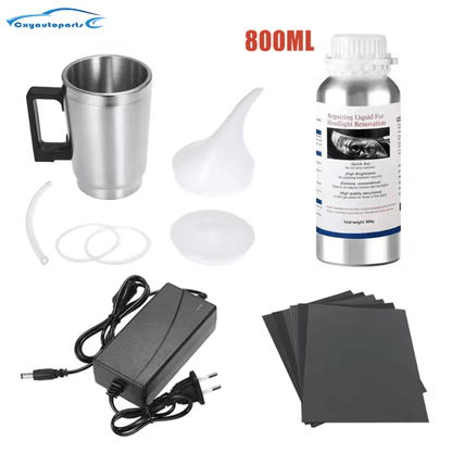 Car Headlight Restoration Kit With Liquid Polymer  Scratch Remover And UV Protection For Clearer Ni 2