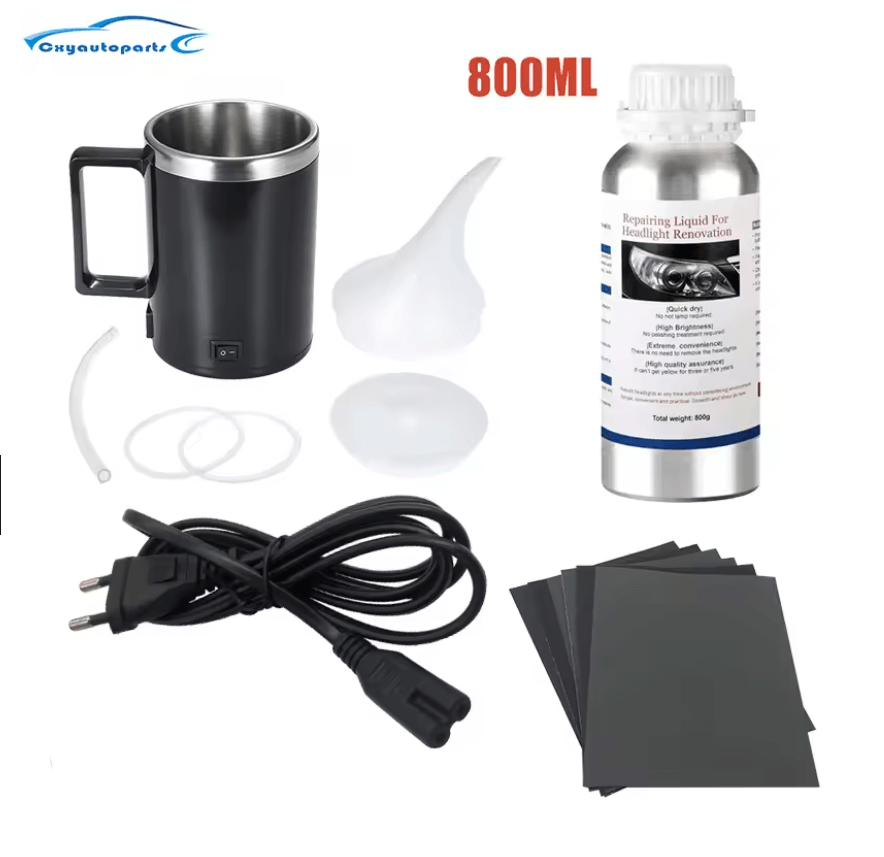 Car Headlight Restoration Kit With Liquid Polymer  Scratch Remover And UV Protection For Clearer Ni 3