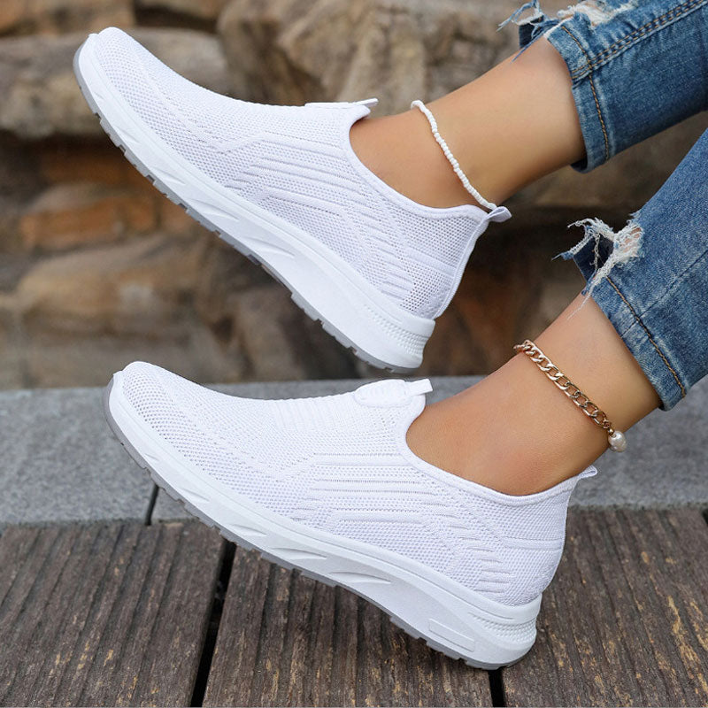 Women Sneaker Loafers Slip On Breathable Tennis Flats – Designer Barefoot Sports Shoes for Ladies Walking & Casual Wear