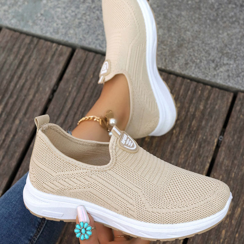 Women Sneaker Loafers Slip On Breathable Tennis Flats – Designer Barefoot Sports Shoes for Ladies Walking & Casual Wear