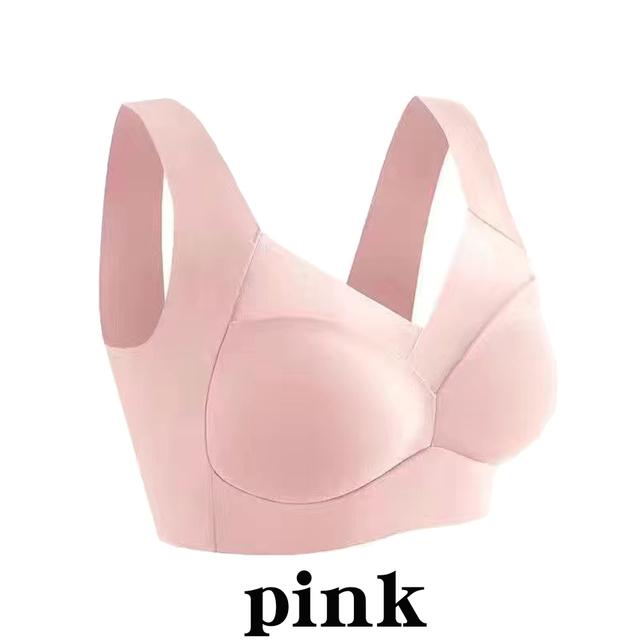 Seamless Ice Silk Plus Size Bra  OnePiece PushUp Sports Bra With Wide Straps  Mesh Support 7