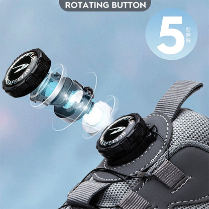 Rotating Button Safety Shoes for Men, Anti-smash & Anti-puncture Work Shoes | Fashion Sport Security Protective Boots