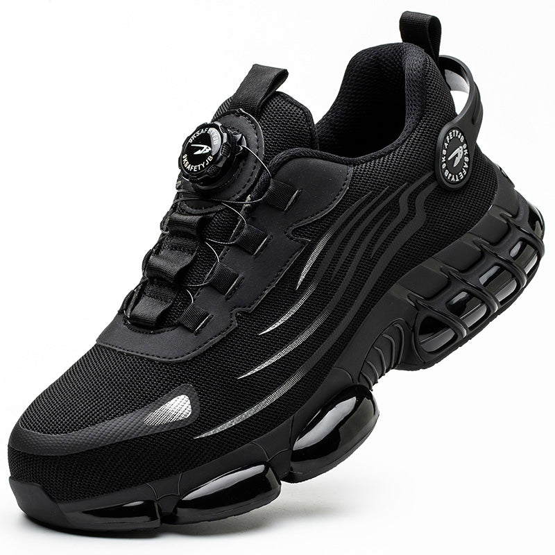 Rotating Button Safety Shoes for Men, Anti-smash & Anti-puncture Work Shoes | Fashion Sport Security Protective Boots