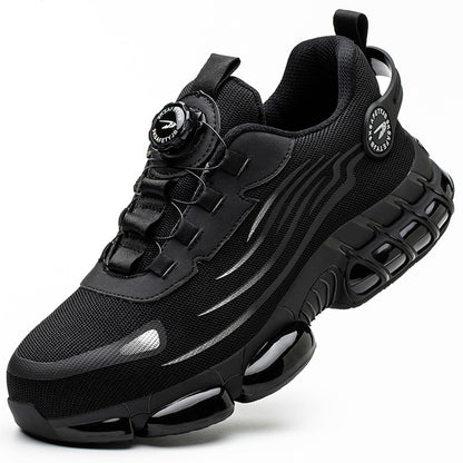 Rotating Button Safety Shoes for Men, Anti-smash & Anti-puncture Work Shoes | Fashion Sport Security Protective Boots
