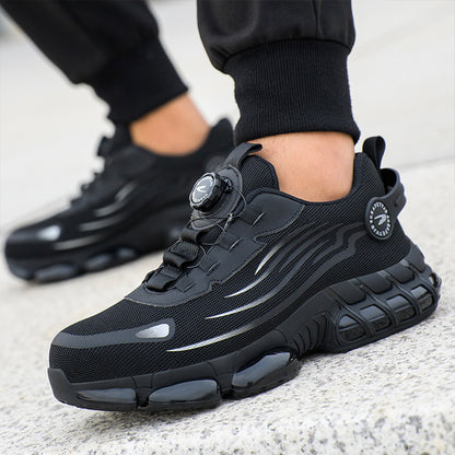 Rotating Button Safety Shoes for Men, Anti-smash & Anti-puncture Work Shoes | Fashion Sport Security Protective Boots