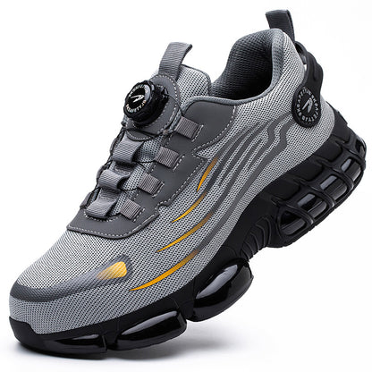Rotating Button Safety Shoes for Men, Anti-smash & Anti-puncture Work Shoes | Fashion Sport Security Protective Boots