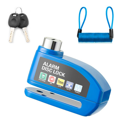 Motorcycle Alarm Disc Brake Lock 120dB Loud Anti-Theft Wheel Padlock, Waterproof Moto Security Disc Lock for Scooter