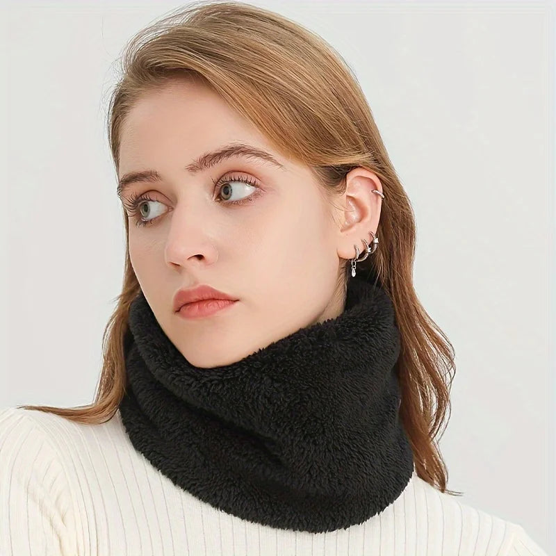 Winter Neck Warmer Scarf for Women Men, Soft Knitted Face Cover for Hiking, Running, Skating & Cold Weather Sports