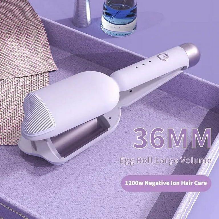 36mm Ceramic Hair Waver  Long Lasting Electric Curling Iron For Soft Beach Waves And Volume 1
