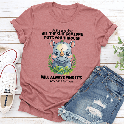 Just Remember All The S-it Someone Puts You Through Tee