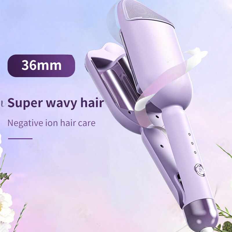 36mm Ceramic Hair Waver  Long Lasting Electric Curling Iron For Soft Beach Waves And Volume 2