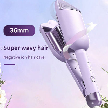 36mm Ceramic Hair Waver  Long Lasting Electric Curling Iron For Soft Beach Waves And Volume 2