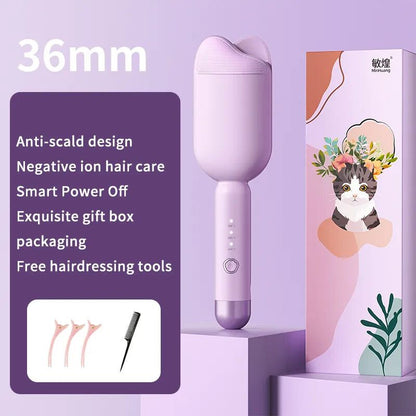36mm Ceramic Hair Waver  Long Lasting Electric Curling Iron For Soft Beach Waves And Volume 5