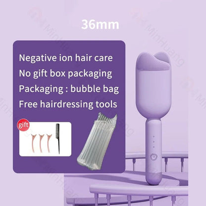 36mm Ceramic Hair Waver  Long Lasting Electric Curling Iron For Soft Beach Waves And Volume 6