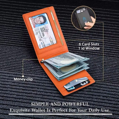 Slim Synthetic Leather Smart Wallet With RFID Blocking 2