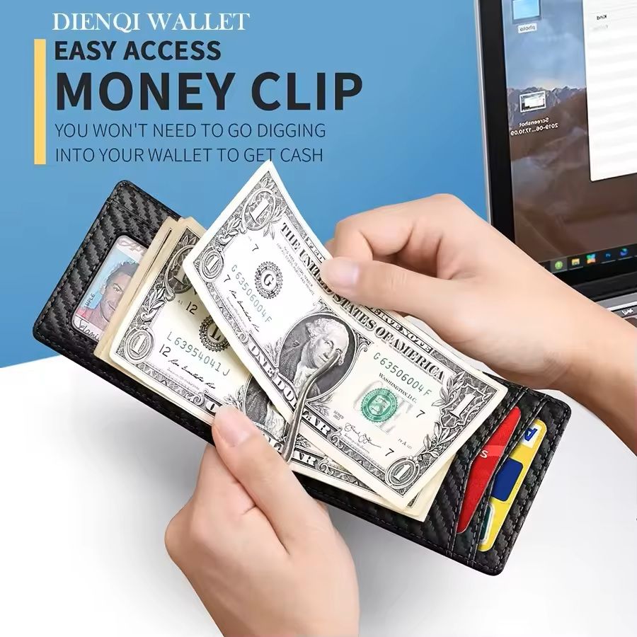Slim Synthetic Leather Smart Wallet With RFID Blocking 5