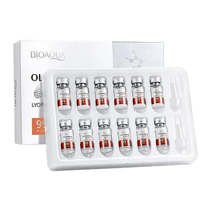 Facial Microneedling Serum Yeast Freeze-Dried Powder Skin Care Set Anti-Aging Peptides Essence to Shrink Pores, Brighten