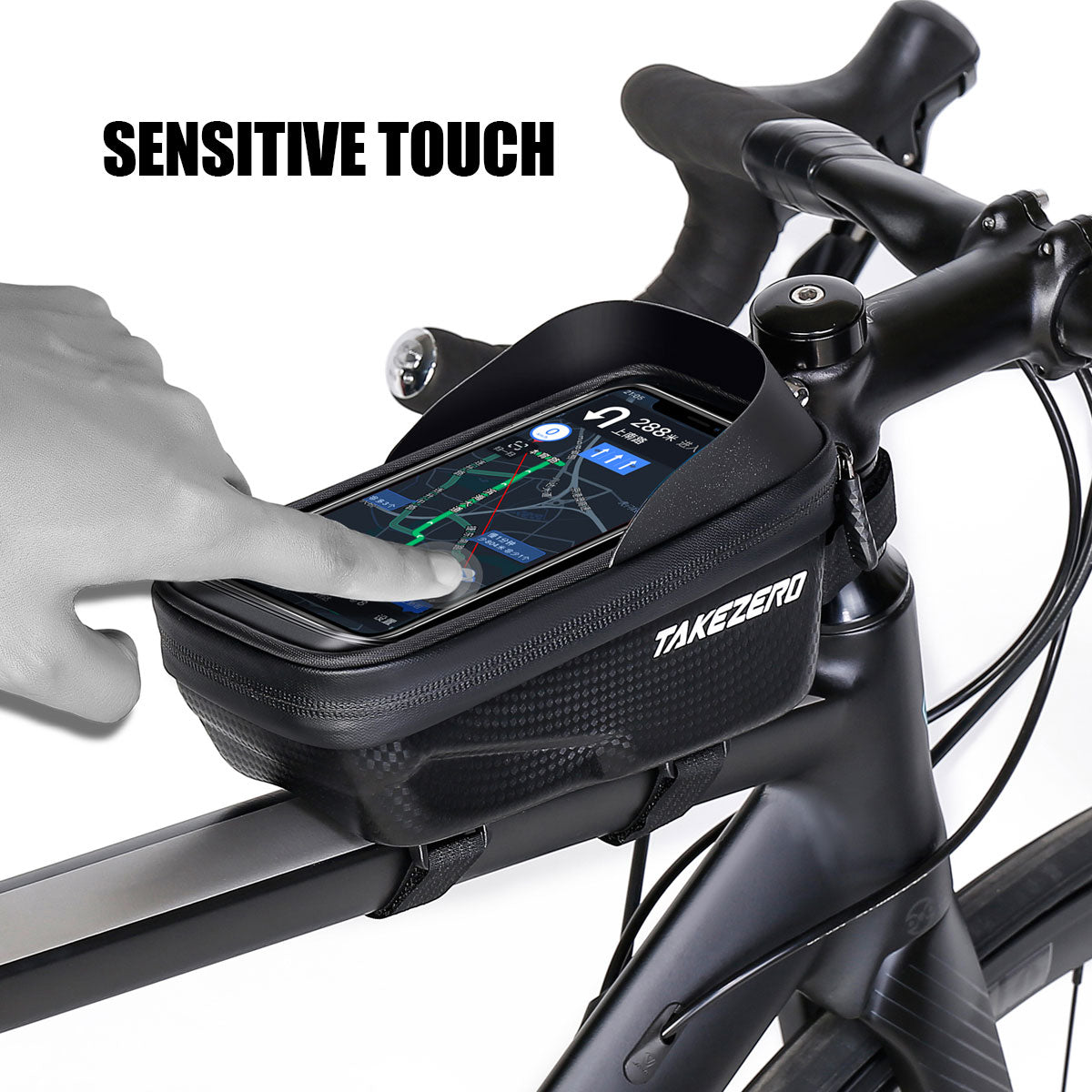 Mountain Bicycle Bag Hard Shell EVA Front Frame Bag for Road Bikes, Mobile Phone Handlebar Pouch Cycling Equipment