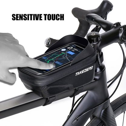 Mountain Bicycle Bag Hard Shell EVA Front Frame Bag for Road Bikes, Mobile Phone Handlebar Pouch Cycling Equipment