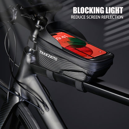 Mountain Bicycle Bag Hard Shell EVA Front Frame Bag for Road Bikes, Mobile Phone Handlebar Pouch Cycling Equipment