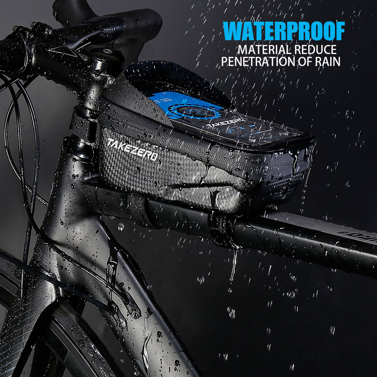 Mountain Bicycle Bag Hard Shell EVA Front Frame Bag for Road Bikes, Mobile Phone Handlebar Pouch Cycling Equipment