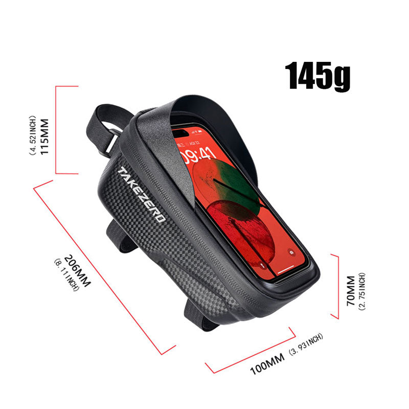 Mountain Bicycle Bag Hard Shell EVA Front Frame Bag for Road Bikes, Mobile Phone Handlebar Pouch Cycling Equipment