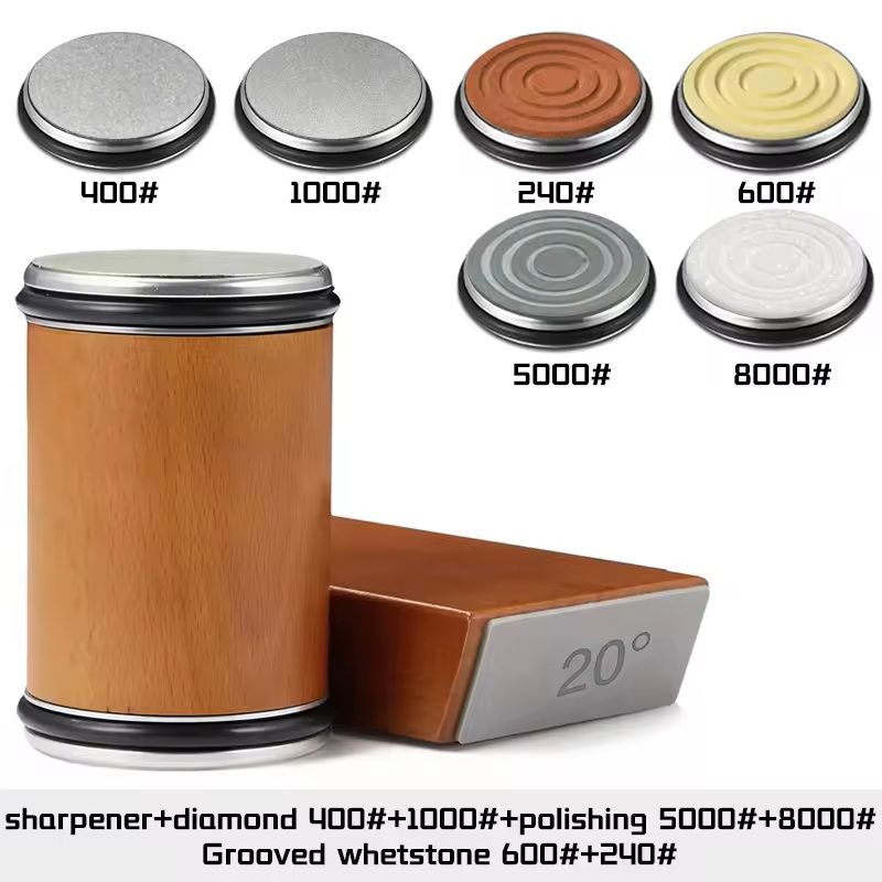 Rolling Knife Sharpener Kit With Magnetic Holder And Diamond Sharpening Stones 13