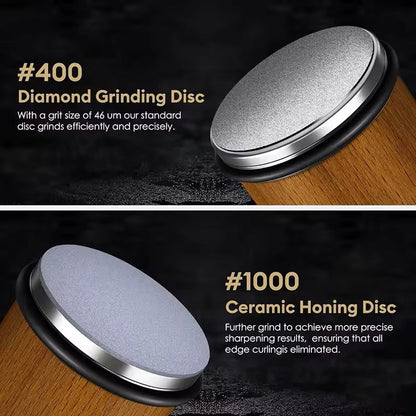 Rolling Knife Sharpener Kit With Magnetic Holder And Diamond Sharpening Stones 2