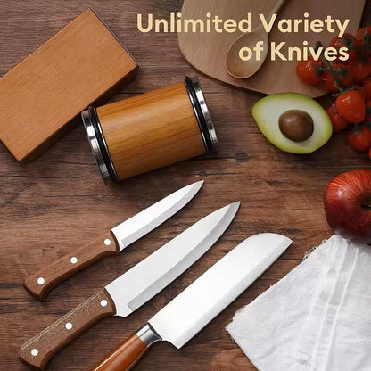 Rolling Knife Sharpener Kit With Magnetic Holder And Diamond Sharpening Stones 5